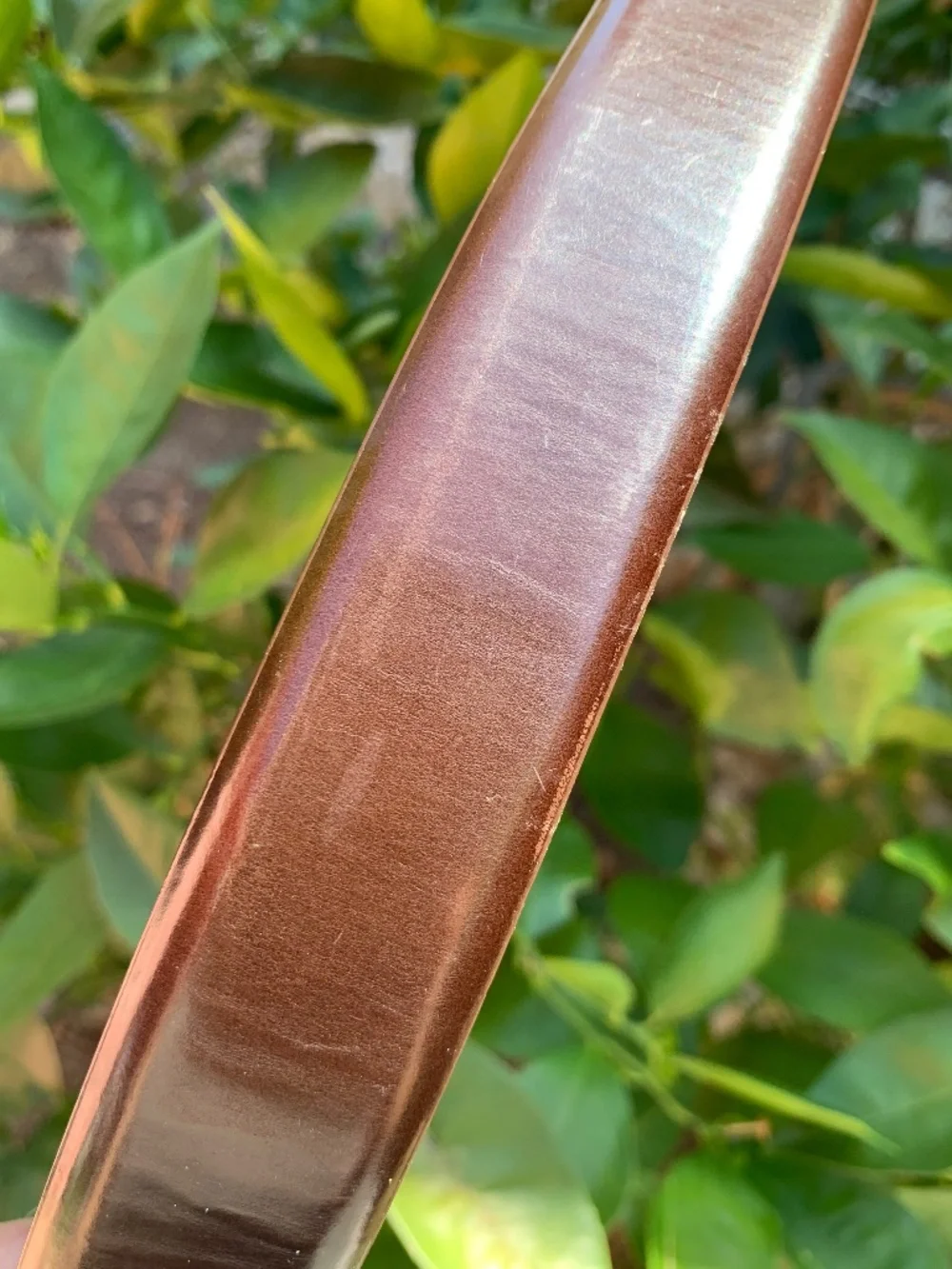 DKNY Brown Patent Leather Belt